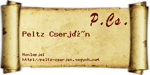 Peltz Cserjén névjegykártya